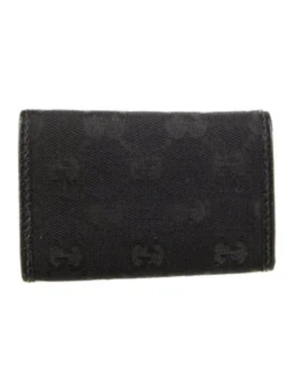 GUCCI Black Canvas GG Leather Trifold Key Holder w/ Box - Picture 2 of 9